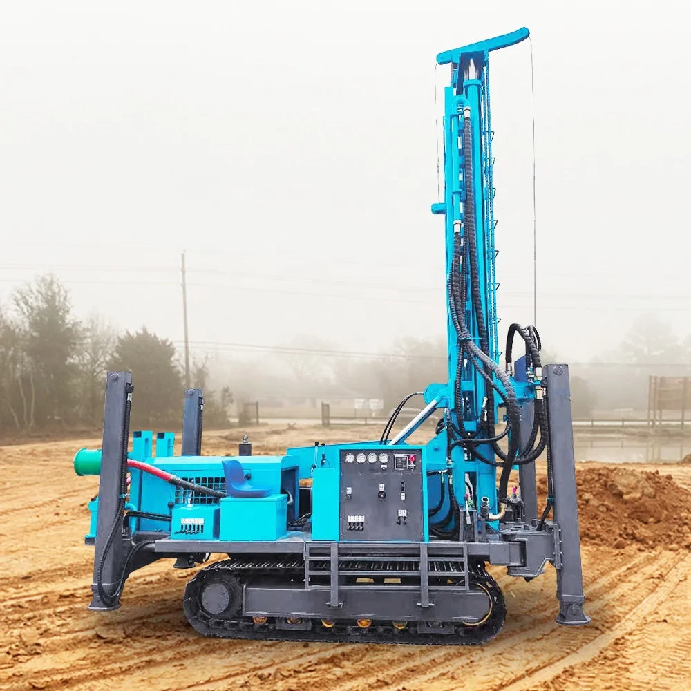 600m Pneumatic air mud Water Well Drilling Rig Machine For Sale