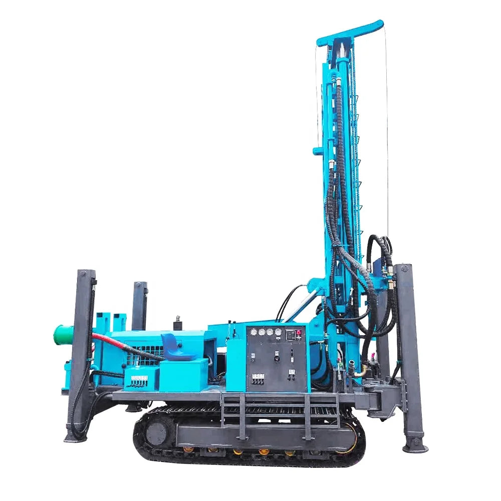 600m Pneumatic air mud Water Well Drilling Rig Machine For Sale