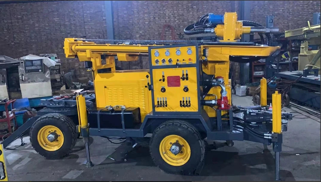 Portable Mobile Water Well Drilling Rig Three Wheel Portable Drilling Machine Small Water Well Drilling Rig