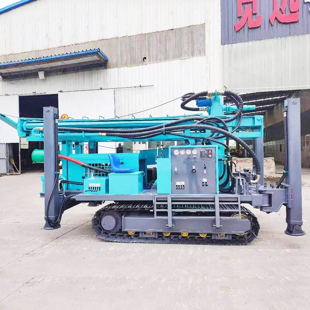 600m Pneumatic air mud Water Well Drilling Rig Machine For Sale