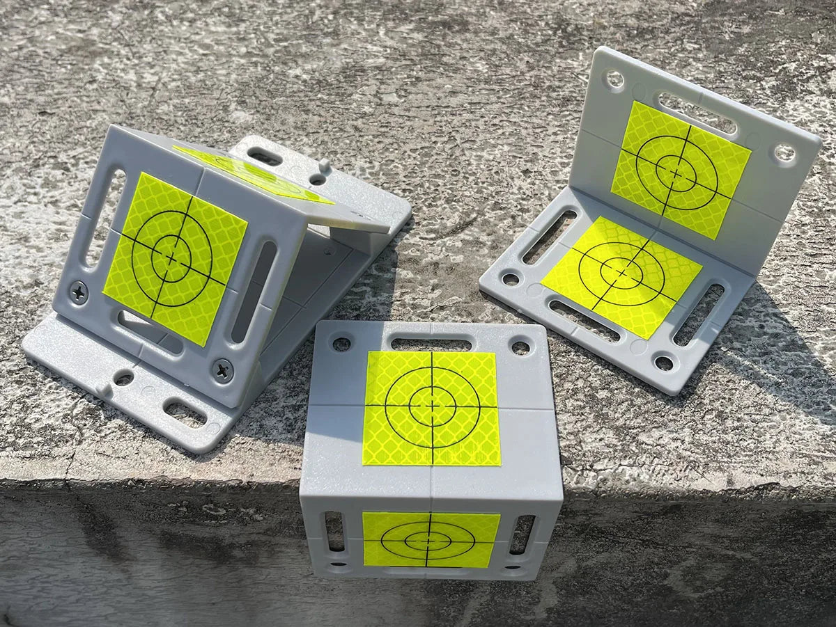 Angle measurement plaquette  with 2 Target Reflectors 40 x 40 mm for total station, Mini prism ,OPTICAL PRISM