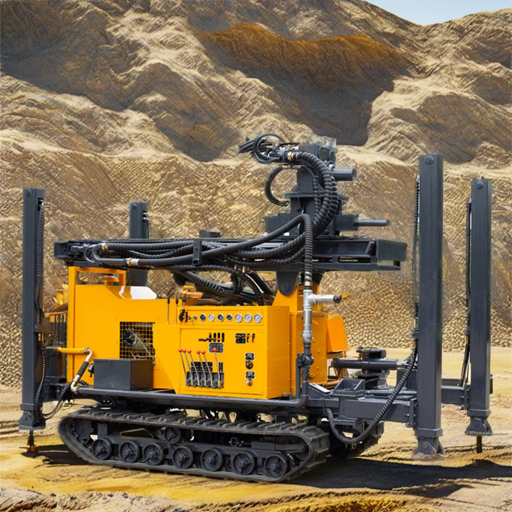 Used Crawler Mounted Core Drilling Rig for Geotechnical Mining Diesel Engine with Pump for Water Wells Construction Industries