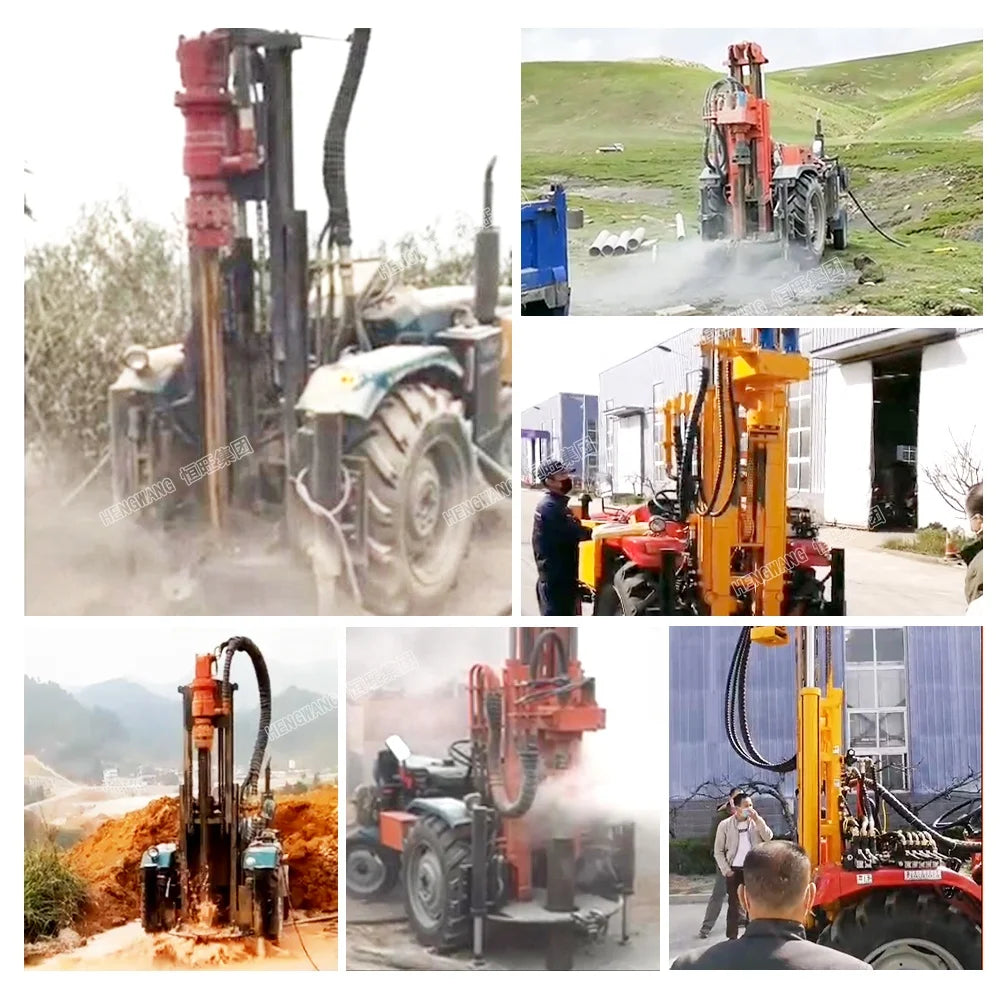 tractor deep borehole dth drilling rig machine  price for sale