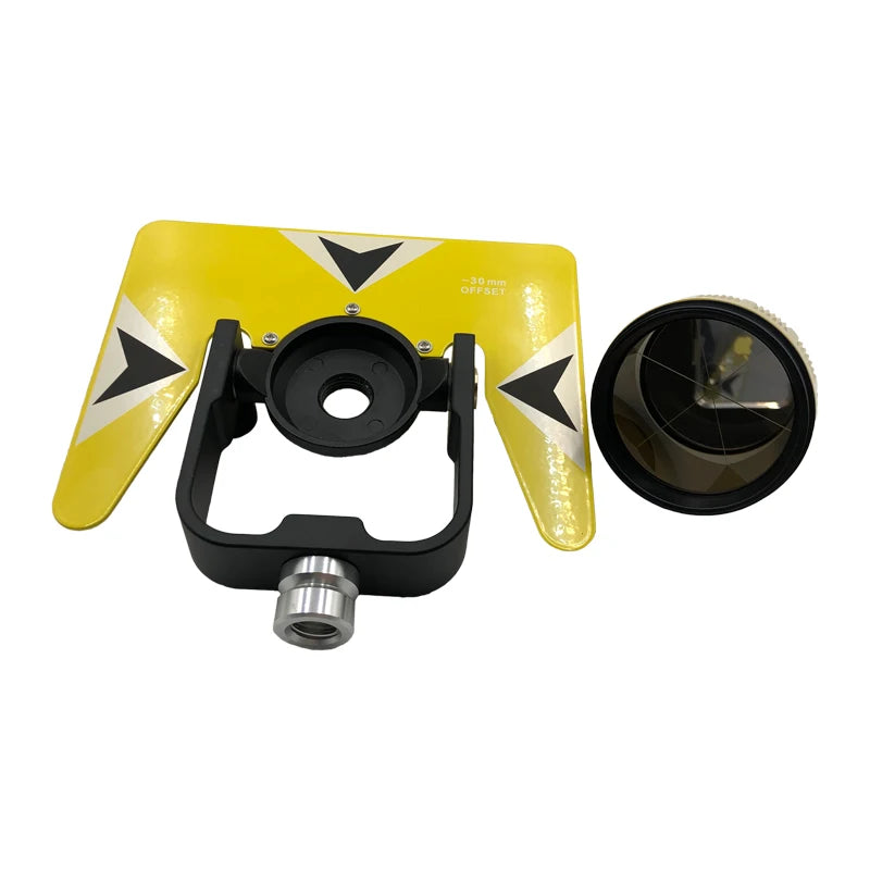 High Quality Yellow Single Prism For Nikon South Trimble Top For Sokk-ia Total Station Prisms Surveying AK18 With Soft Bag