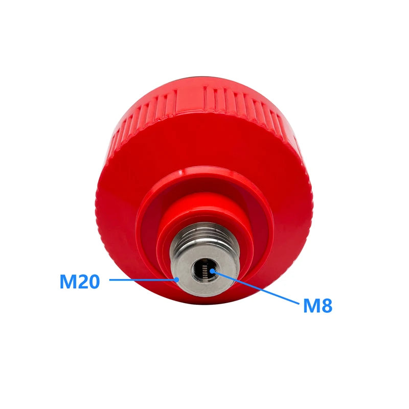 M8 Thread Red Waterproof Prism Replace M20 With Aluminum Stud For NIKON South Total Station And Other Brand Prisms