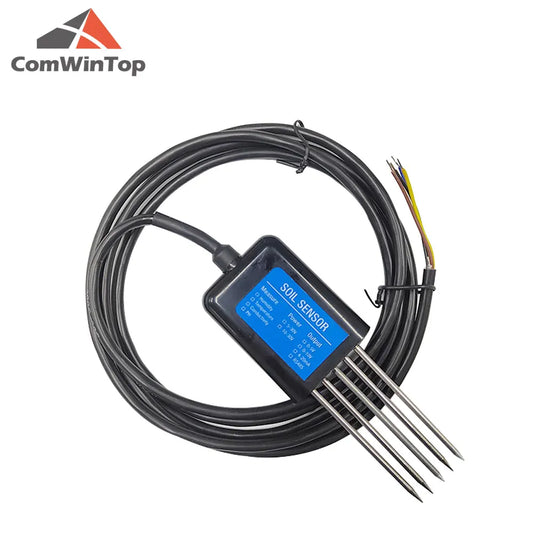 Measure Soil Moisture Temperature Humidity EC PH  NPK 4-20mA 0-5V RS485 Modbus Soil Sensor