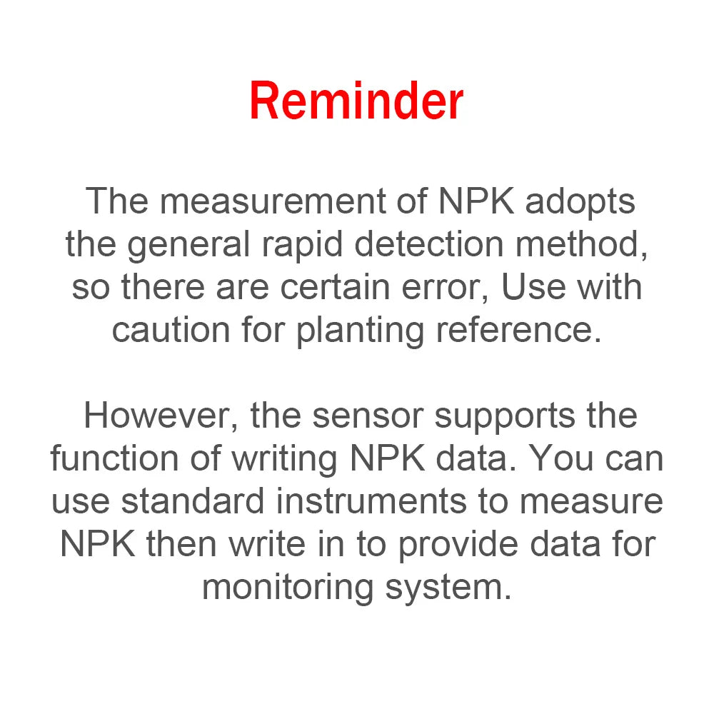 Measure Soil Moisture Temperature Humidity EC PH  NPK 4-20mA 0-5V RS485 Modbus Soil Sensor