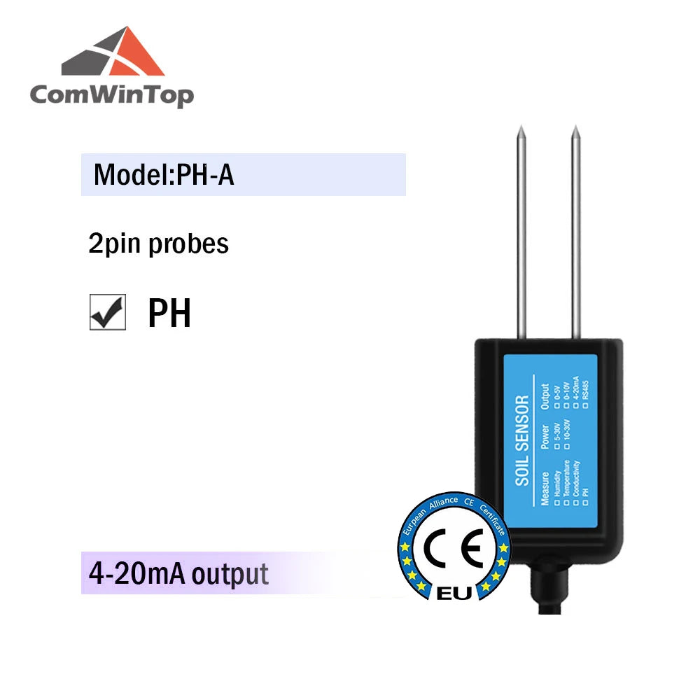 Measure Soil Moisture Temperature Humidity EC PH  NPK 4-20mA 0-5V RS485 Modbus Soil Sensor