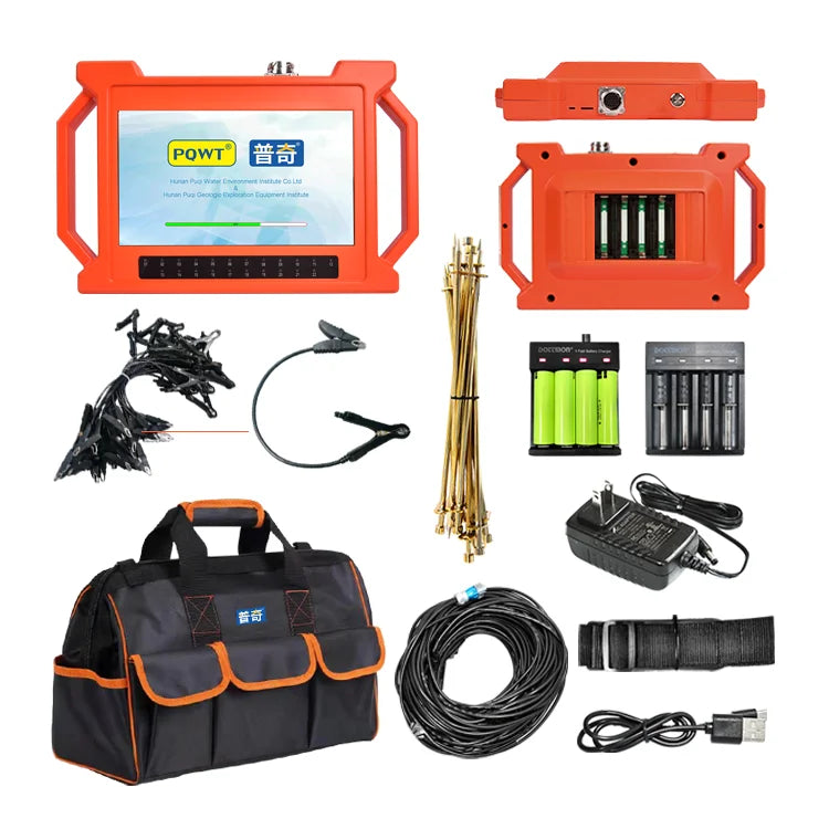 PQWT GT Series Geophysical Borehole Water Survey Equipment 500m Water Detector Underground Finder