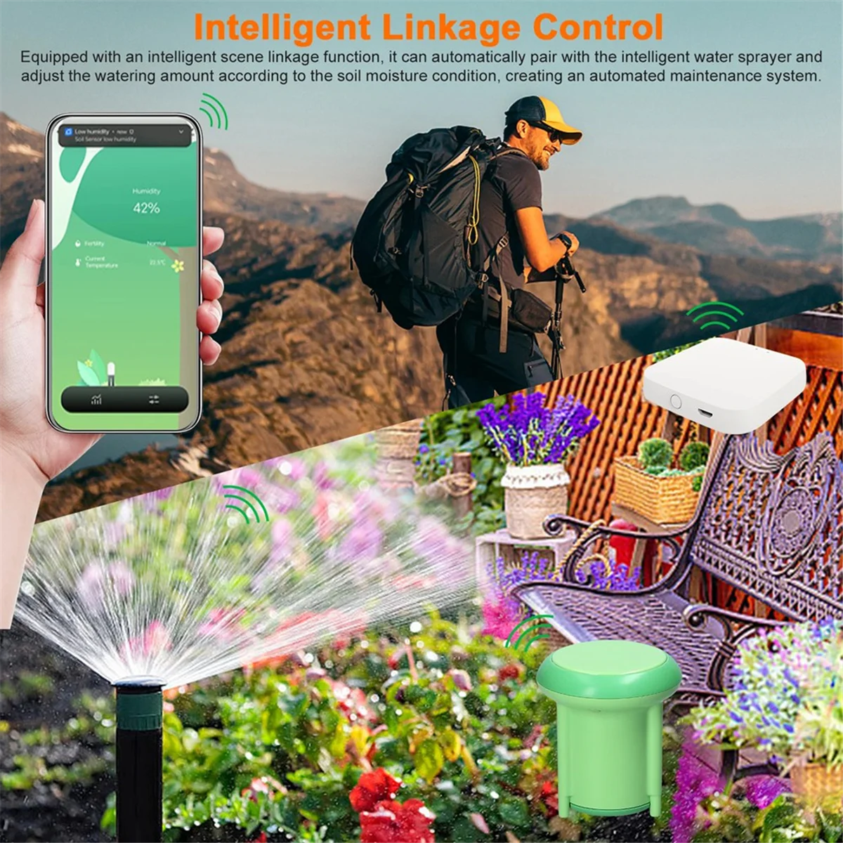 Tuya ZigBee Soil Tester Temperature and Humidity Sensor IP66 Grade Waterproof APP Control Support View History